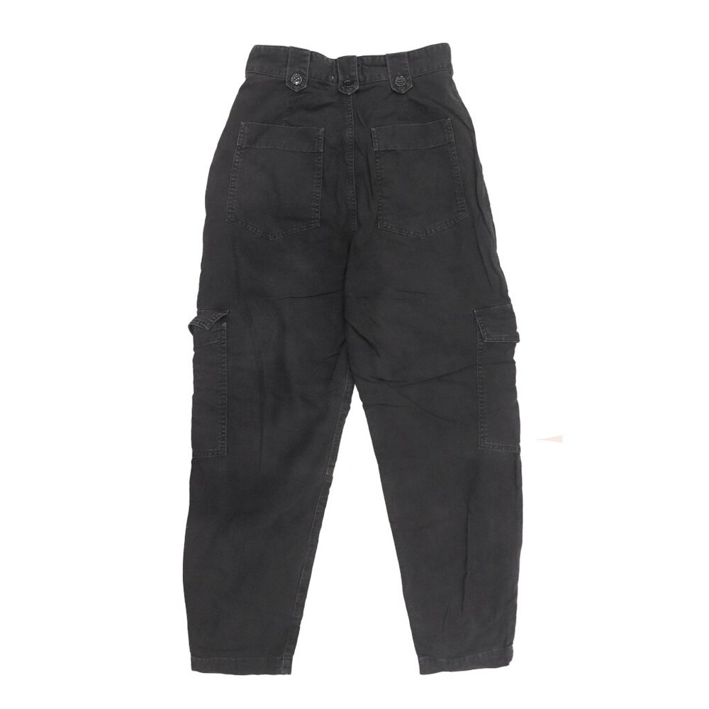 AGOLDE Washed Black MILA UTILITY Balloon Cargo Cropped Barrel Jeans Pants 25 - Picture 6 of 8